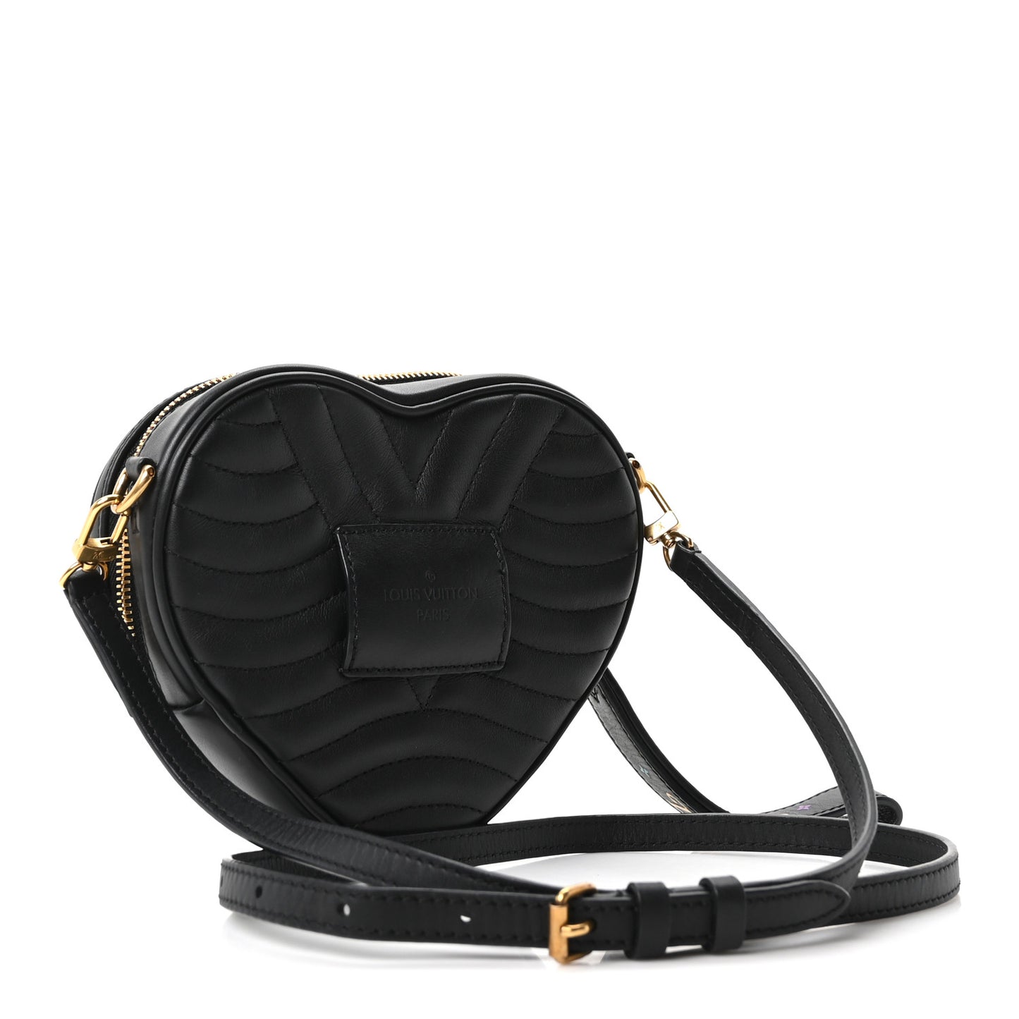 Calfskin New Wave Heart Bag Black
