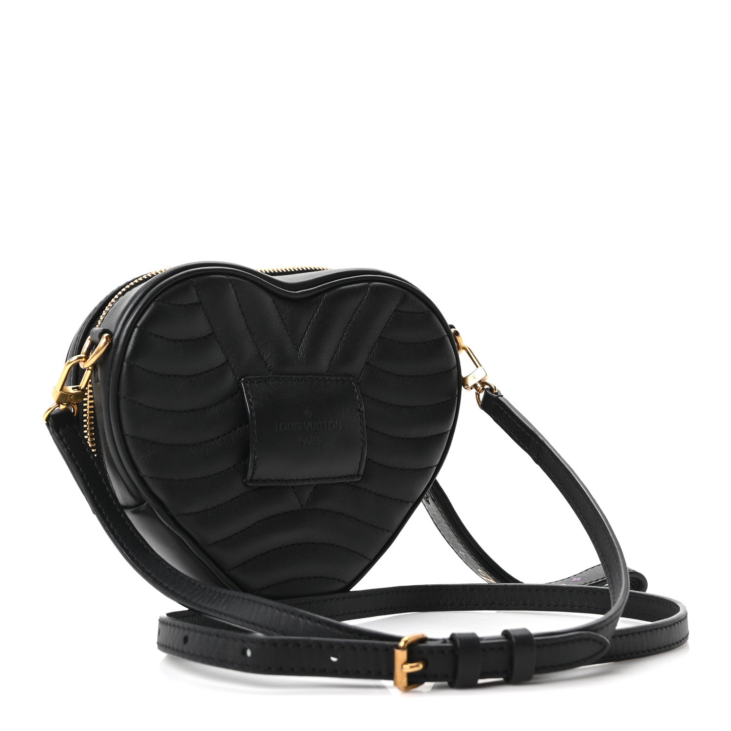 Louis Vuitton Calfskin New Wave Heart Bag Black 3 of 9