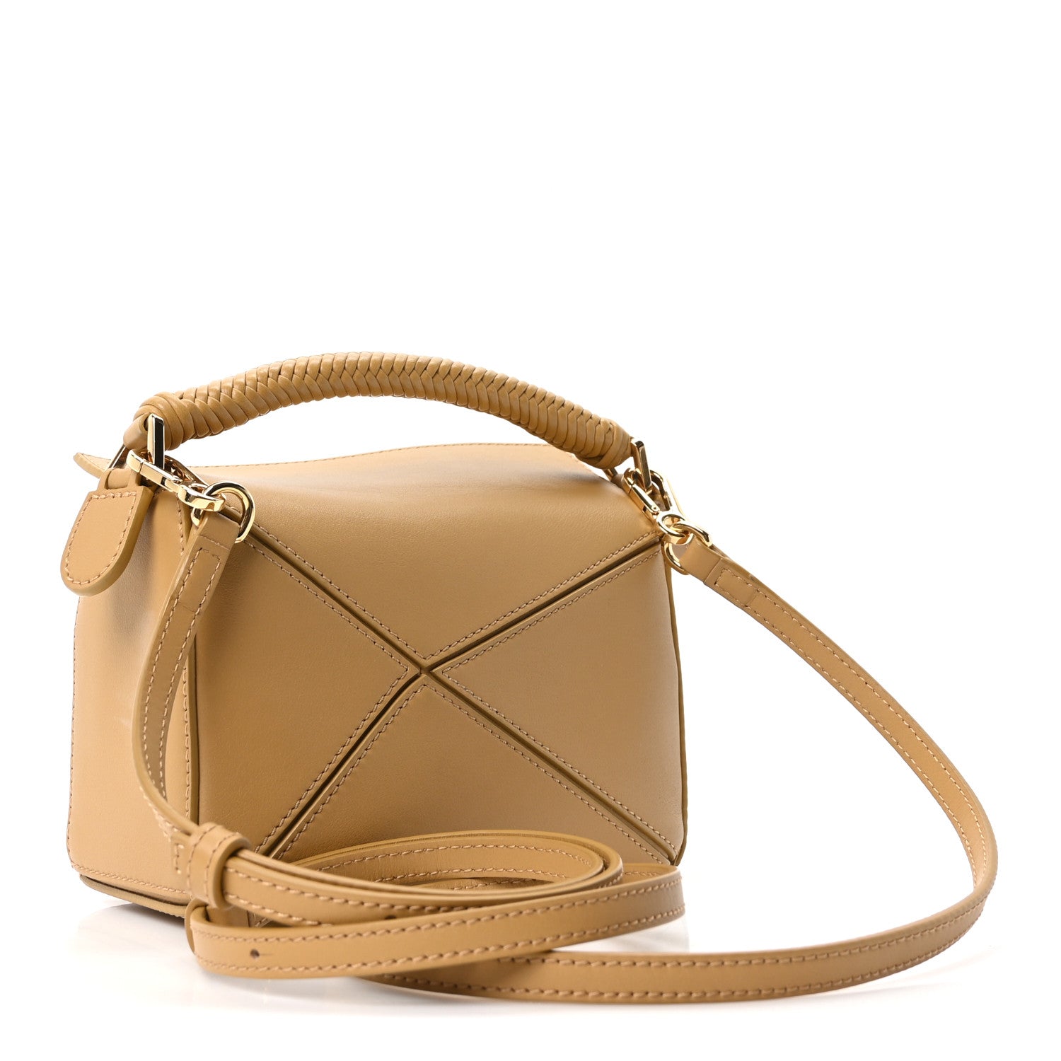Loewe Calfskin Mini Woven Puzzle Bag Sahara 3 of 11