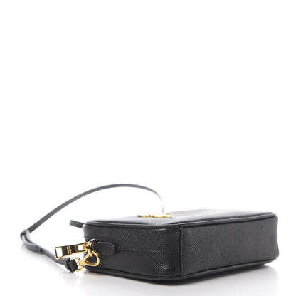 Prada Saffiano Lux Small Camera Crossbody Bag Black 3 of 8