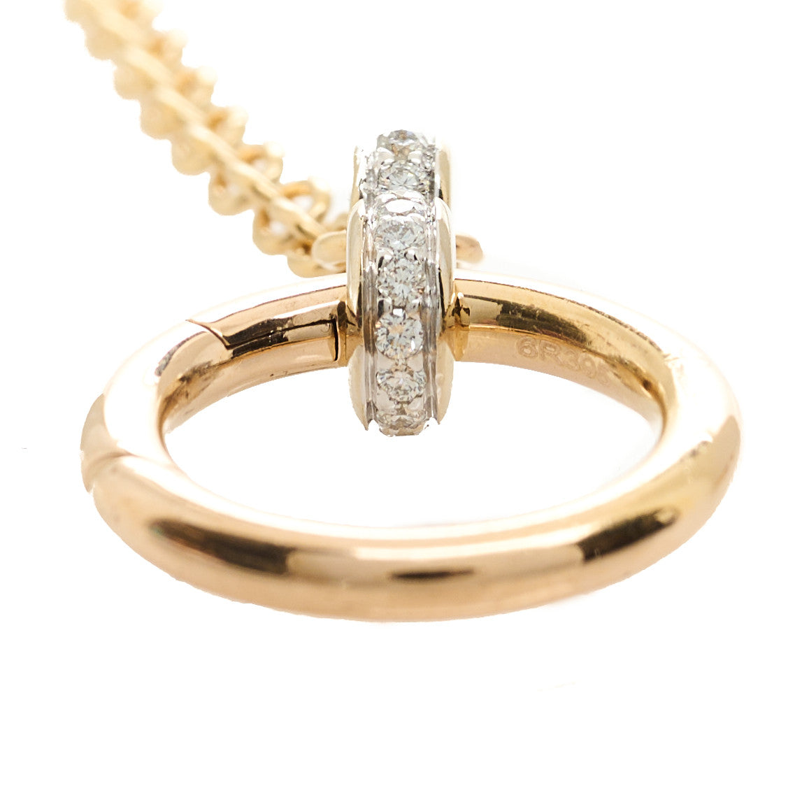 18K Rose White Gold Diamond Amethyst Nudo Lariat Necklace