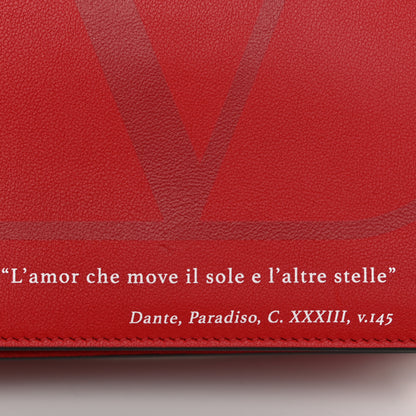 Valentino Garavani Calfskin Love Lab Go Logo Wallet on Chain Rouge Pur 10 of 10