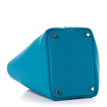 Hermes Taurillon Clemence Picotin Lock 18 PM Bleu Frida 4 of 11