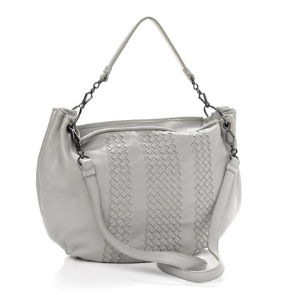 Bottega Veneta Cervo Deerskin Intrecciato Hobo Light Grey 3 of 10
