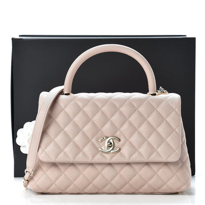 Chanel Caviar Quilted Small Coco Handle Flap Light Pink 11 of 11