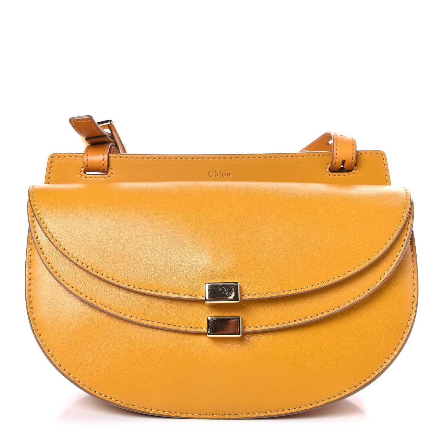 Calfskin Mini Georgia Crossbody Bag Yellow