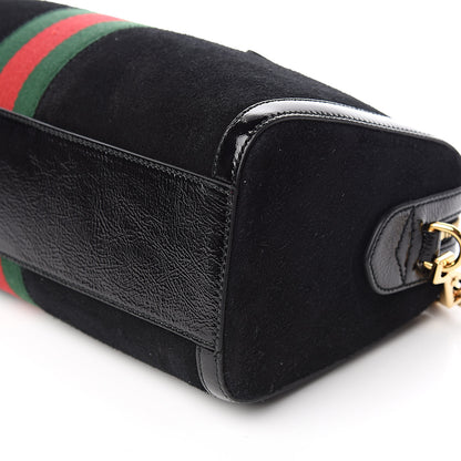 Gucci Suede Patent GG Web Medium Ophidia Boston Black 9 of 10