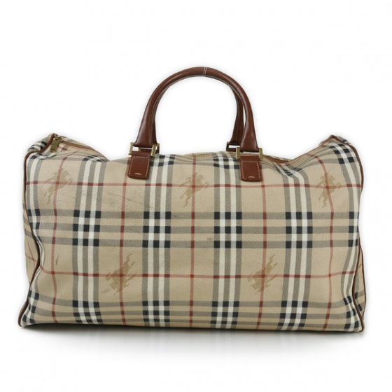 Burberry Haymarket Check Duffle Bag Brown 1 of 11