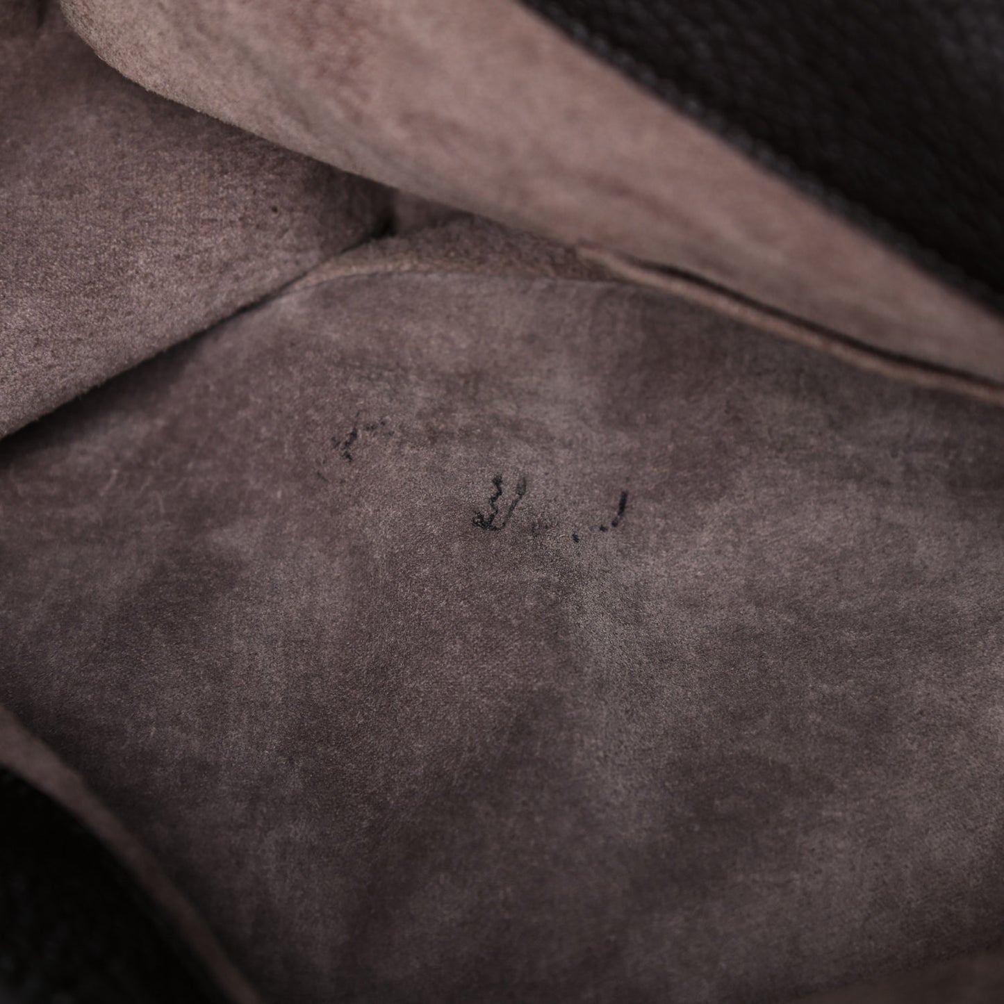 Washed Cervo Deerskin Large Hobo Ebano