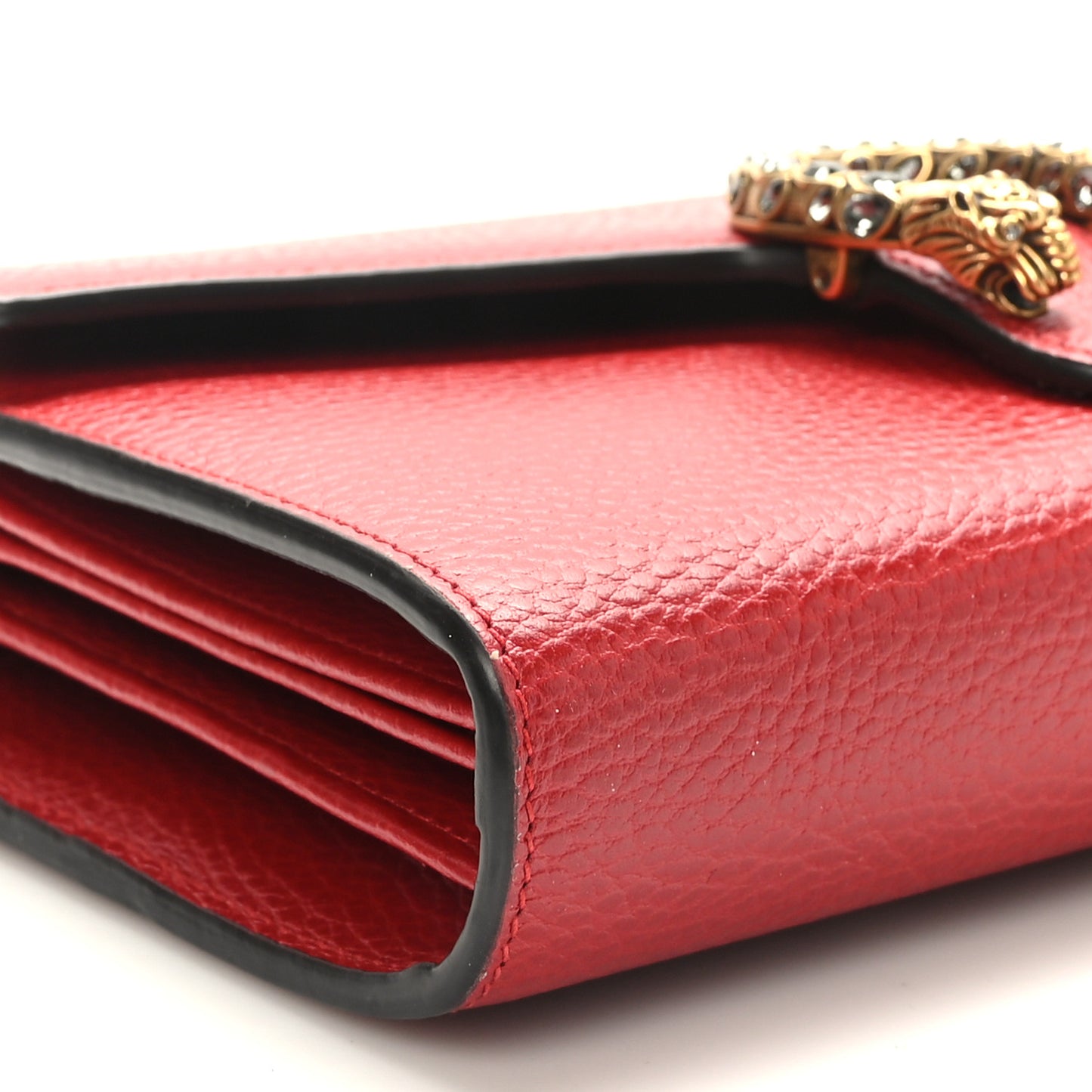 Calfskin Mini Dionysus Chain Wallet Hibiscus Red