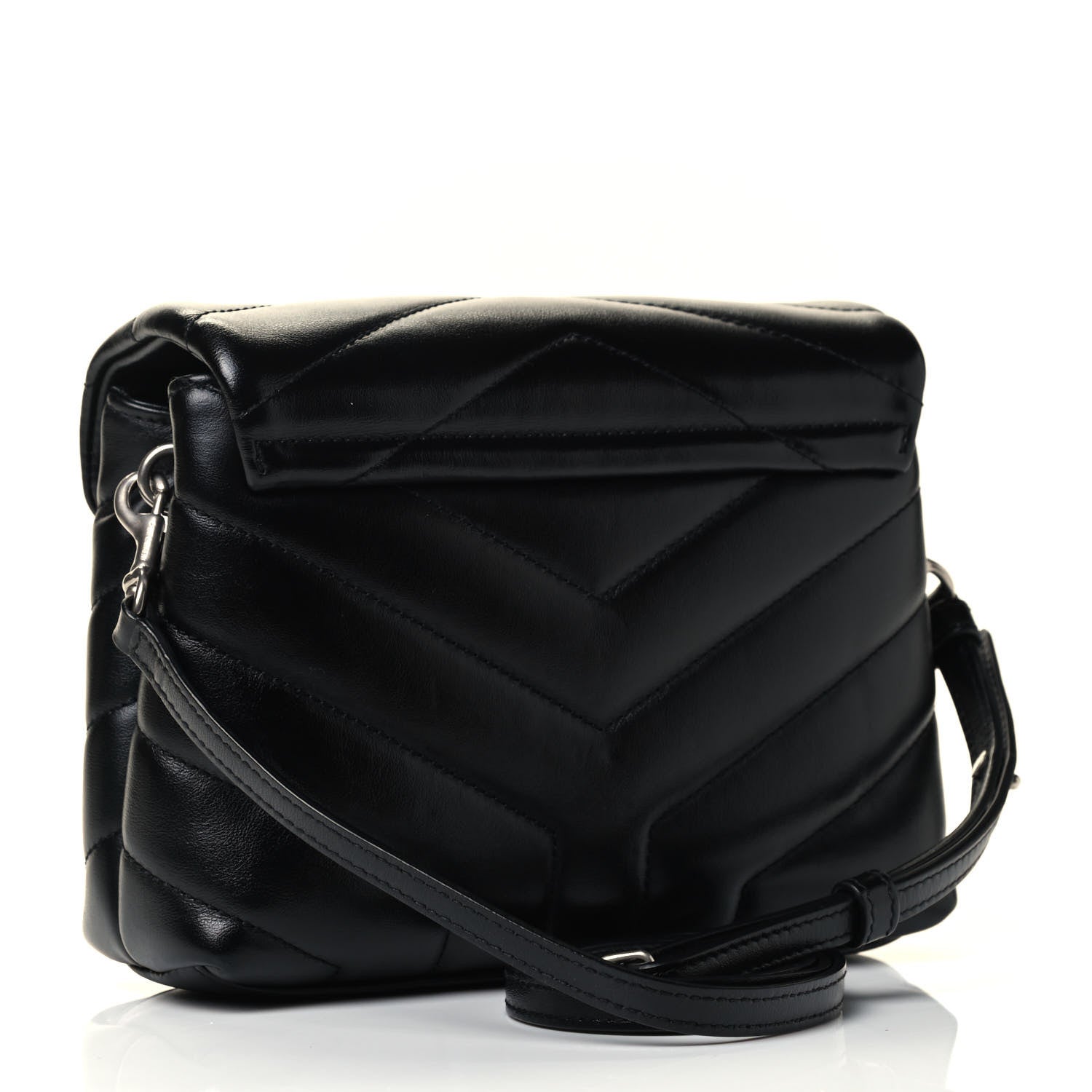 Saint Laurent Calfskin Y Quilted Monogram Toy Loulou Crossbody Bag Black 2 of 4