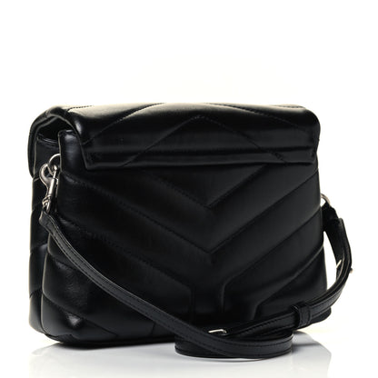 Saint Laurent Calfskin Y Quilted Monogram Toy Loulou Crossbody Bag Black 2 of 4