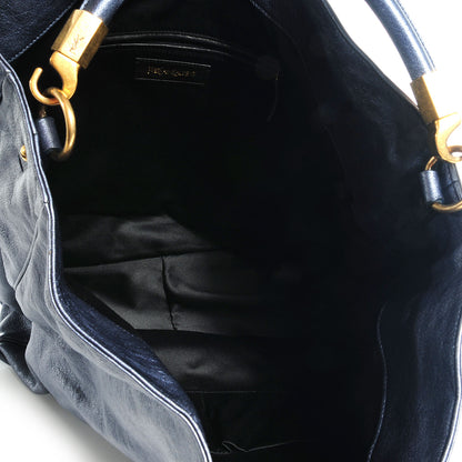 Saint Laurent Leather Large Roady Navy 5 of 10