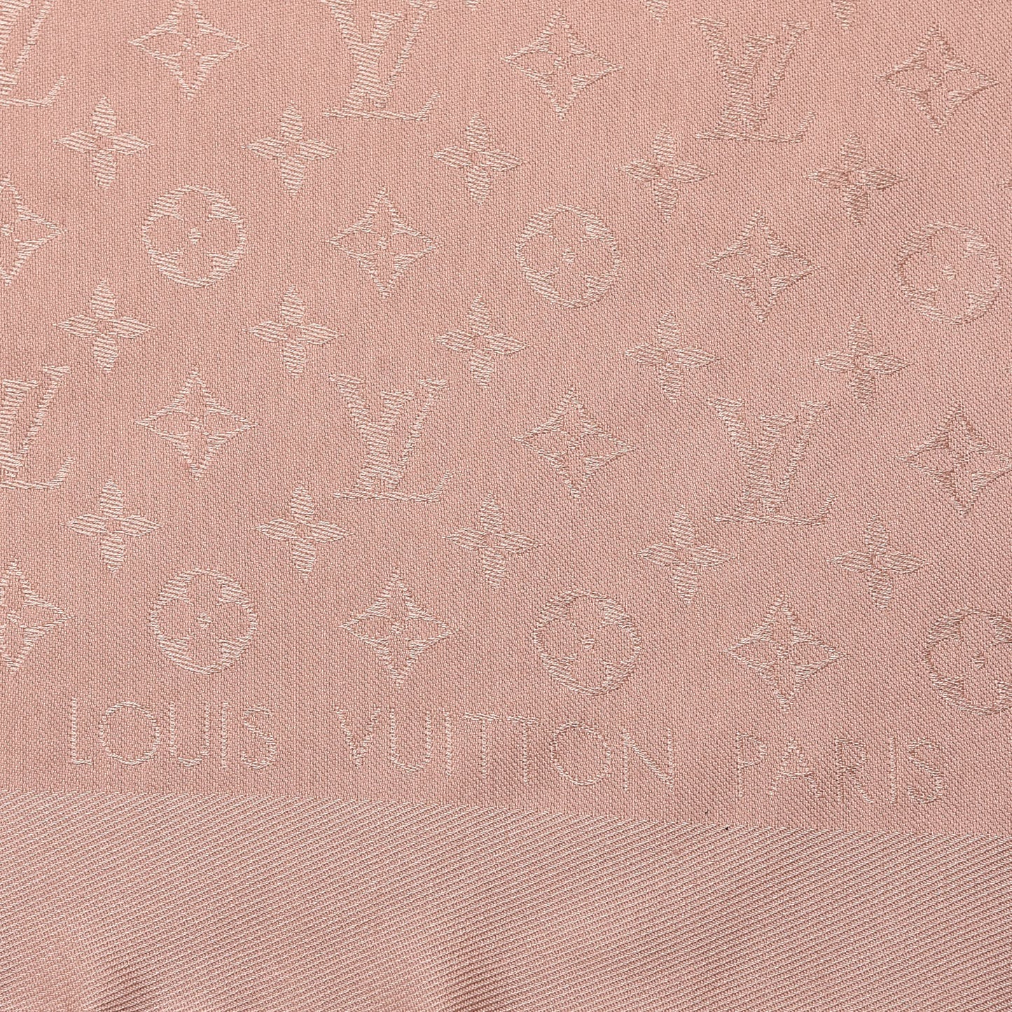 Silk Wool Monogram Shawl Natural