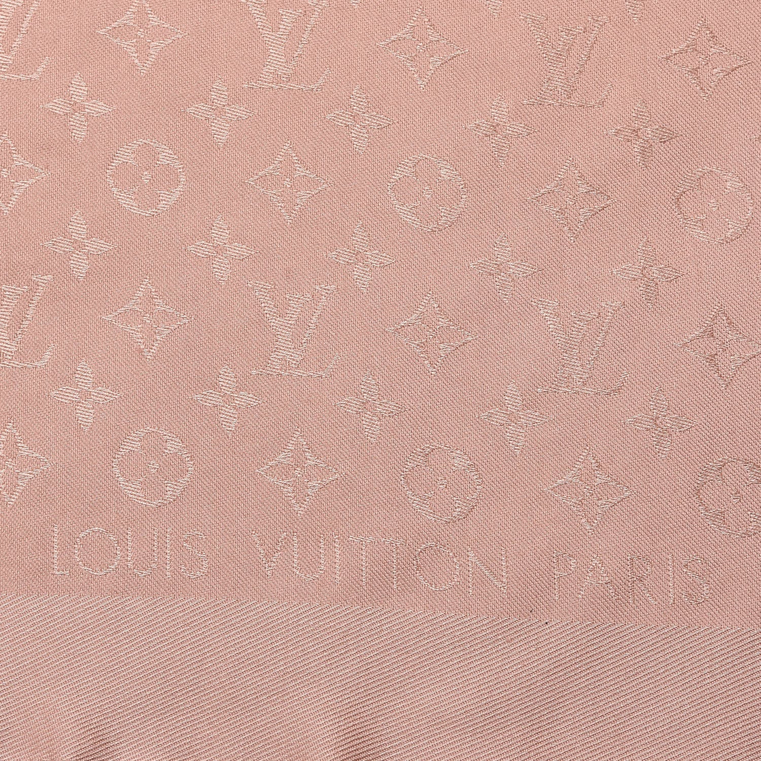 Louis Vuitton Silk Wool Monogram Shawl Natural 5 of 11