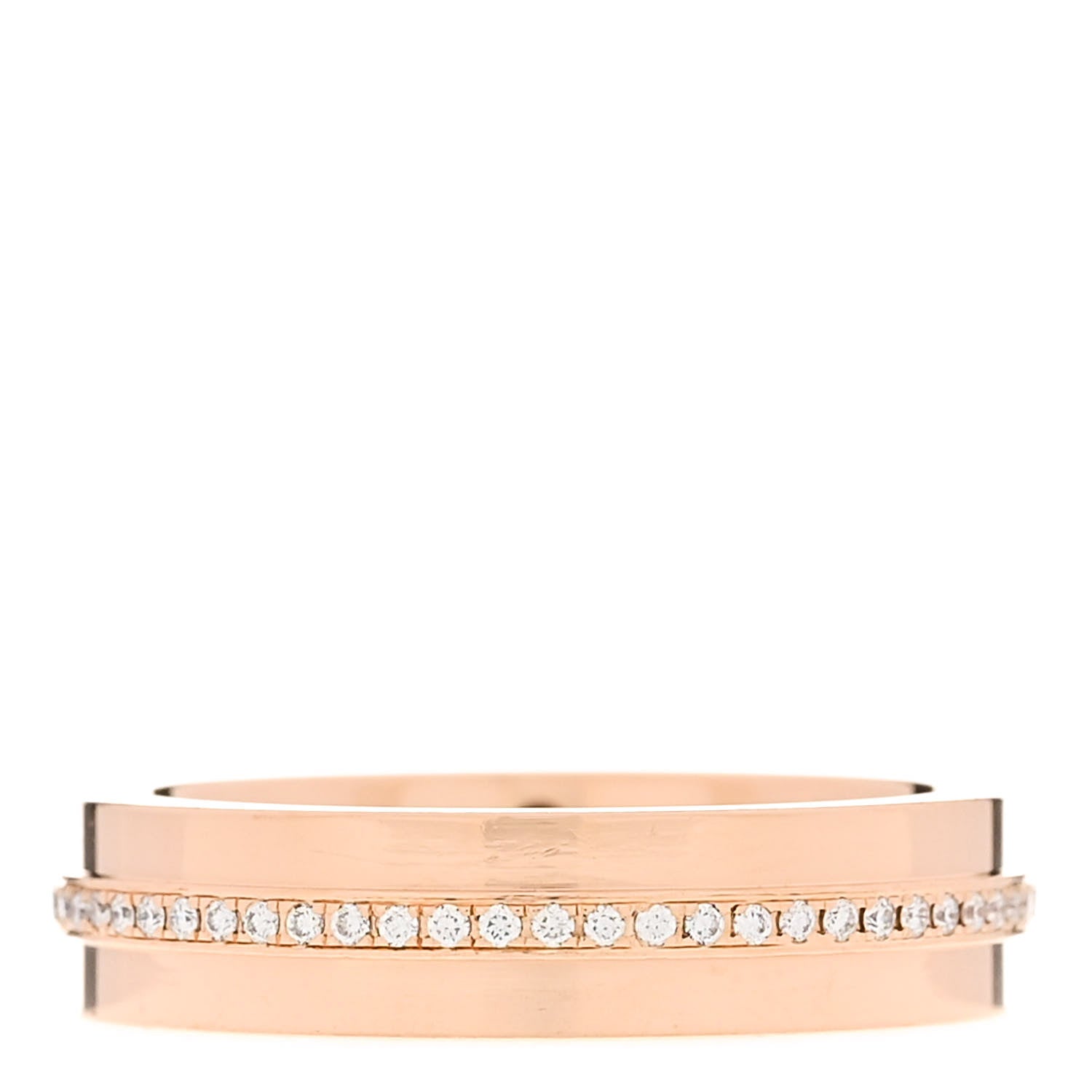 Tiffany 18K Rose Gold Diamond Narrow T Two Ring 49 5 3 of 5