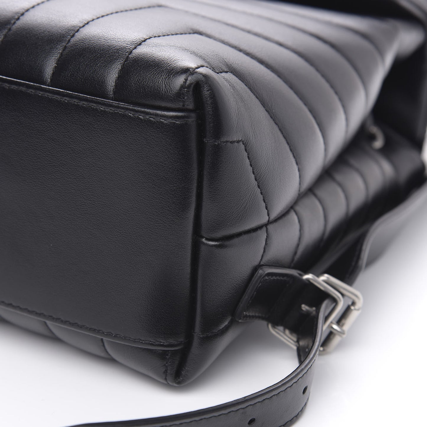 Calfskin Y Quilted Monogram Small Loulou Backpack Black