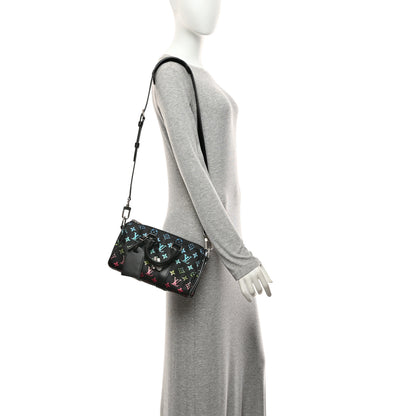 Louis Vuitton Monogram Iridescent Keepall Bandouliere 25 Black 2 of 9