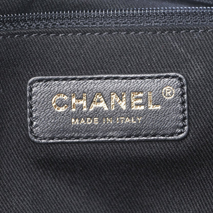 Chanel Canvas Chevron Quilted XXL Travel Flap Bag Black 6 of 10