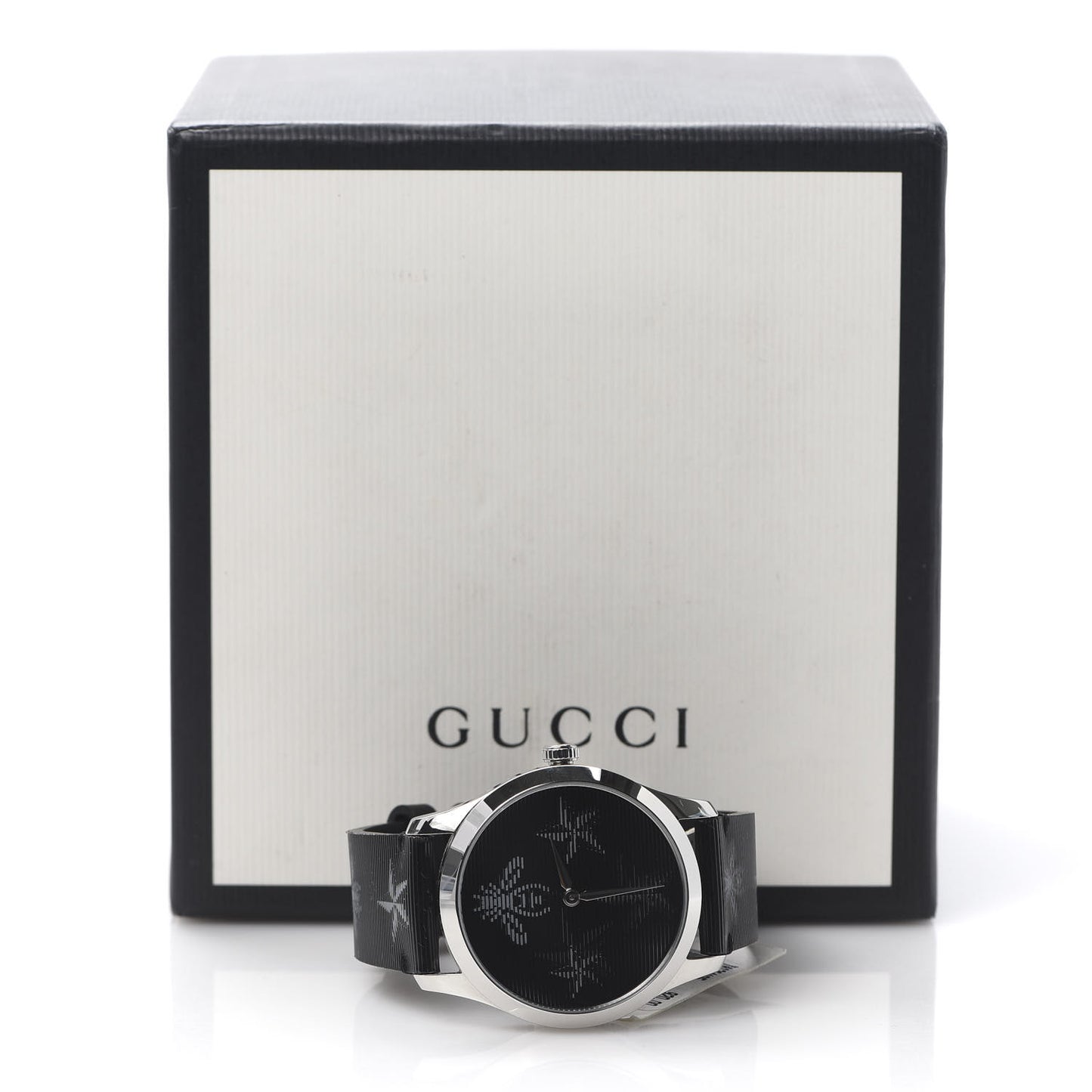 Stainless Steel Calfskin 38mm G-Timeless Bee Star Hologram Quartz Watch Black