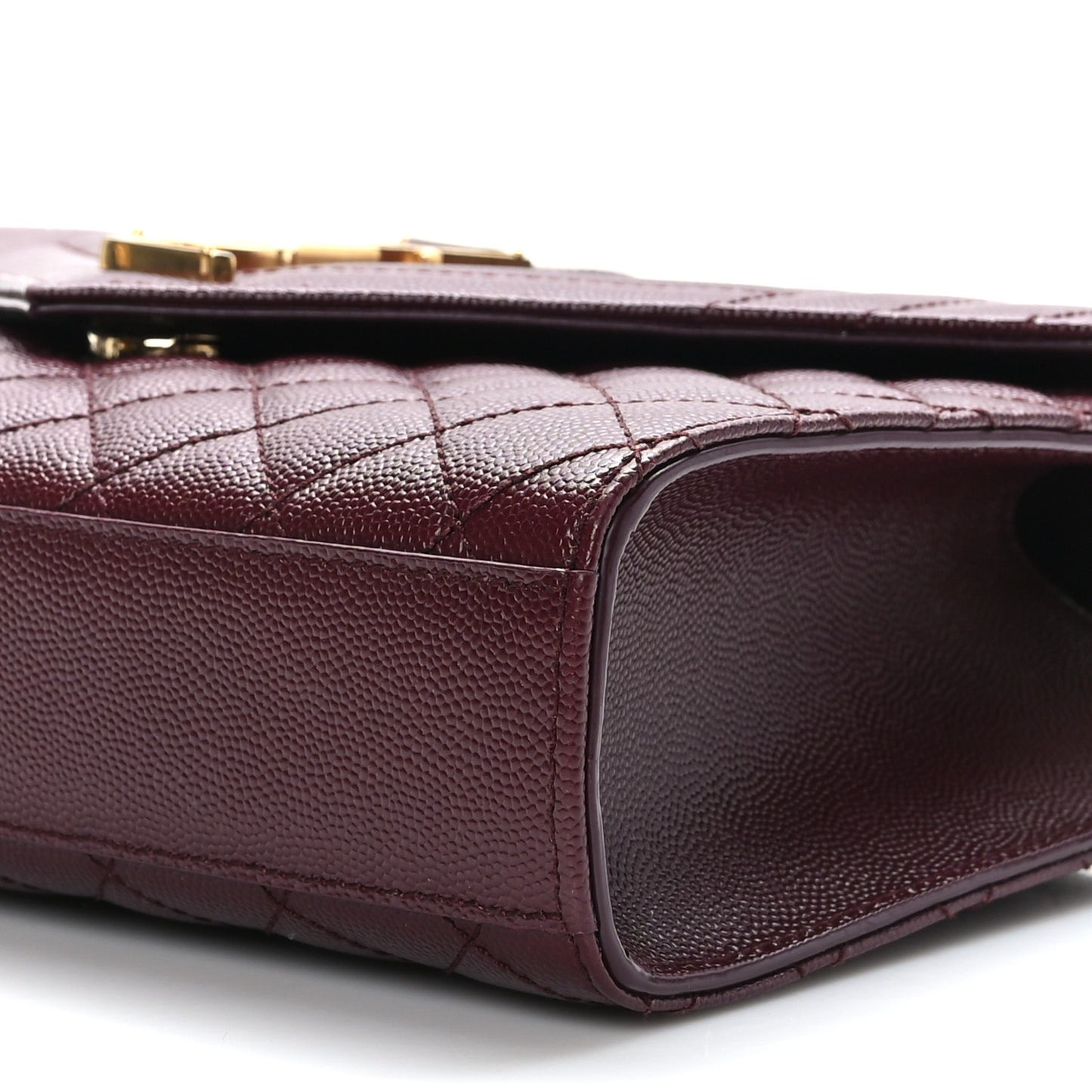 Grain De Poudre Textured Mixed Matelasse Medium Triquilt Monogram Satchel Rouge Legion