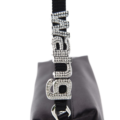 Alexander Wang Satin Crystal Heiress Pouch Black 8 of 11