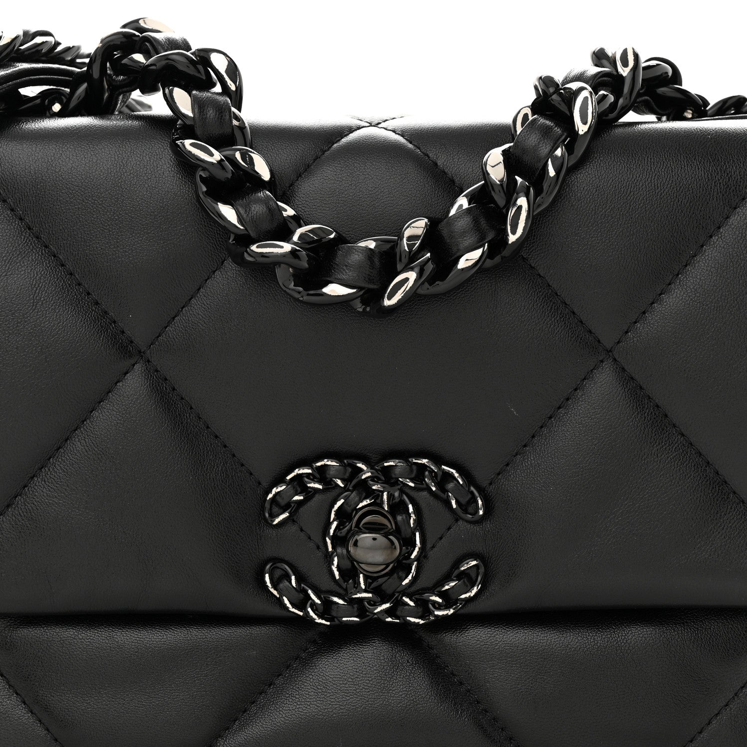 Chanel Lambskin Quilted Medium Chanel 19 Flap So Black 8 of 11