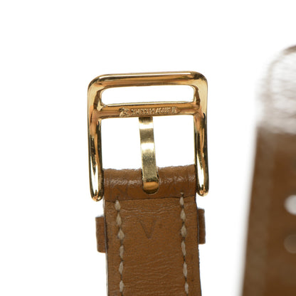 Hermes Stainless Steel Courchevel 20mm Kelly Cadena Quartz Watch Gold 5 of 7