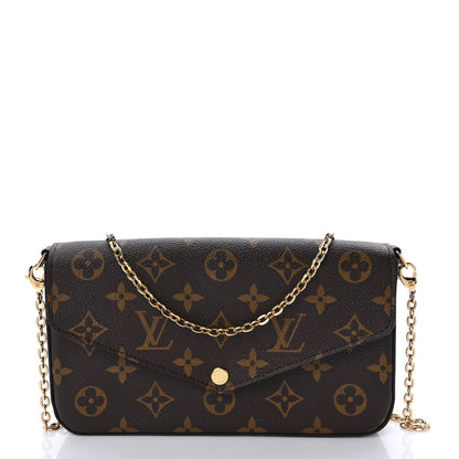 Louis Vuitton Monogram Pochette Felicie Chain Wallet Fuchsia 3 of 9