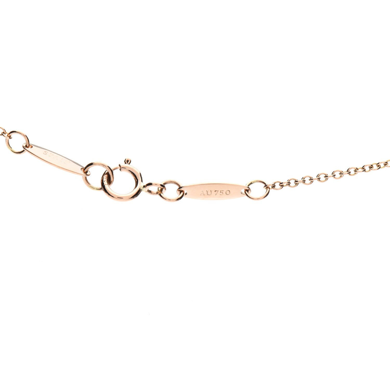 Tiffany 18K Rose Gold Diamond .03ct Elsa Peretti Diamonds by the Yard Pendant Necklace 6 of 7