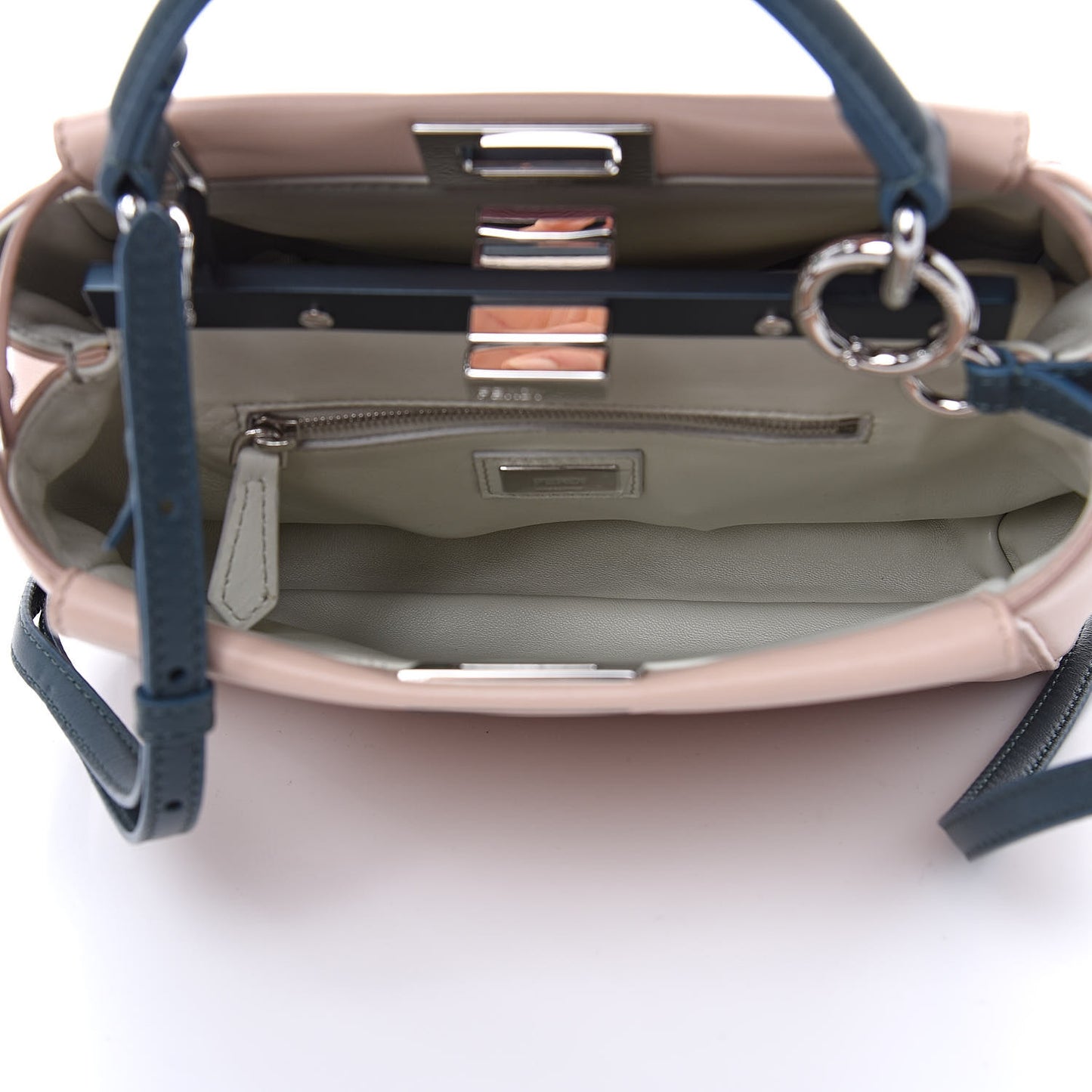 Nappa Colorblock Mini Peekaboo Iconic Satchel Soap Amazzonia Opal