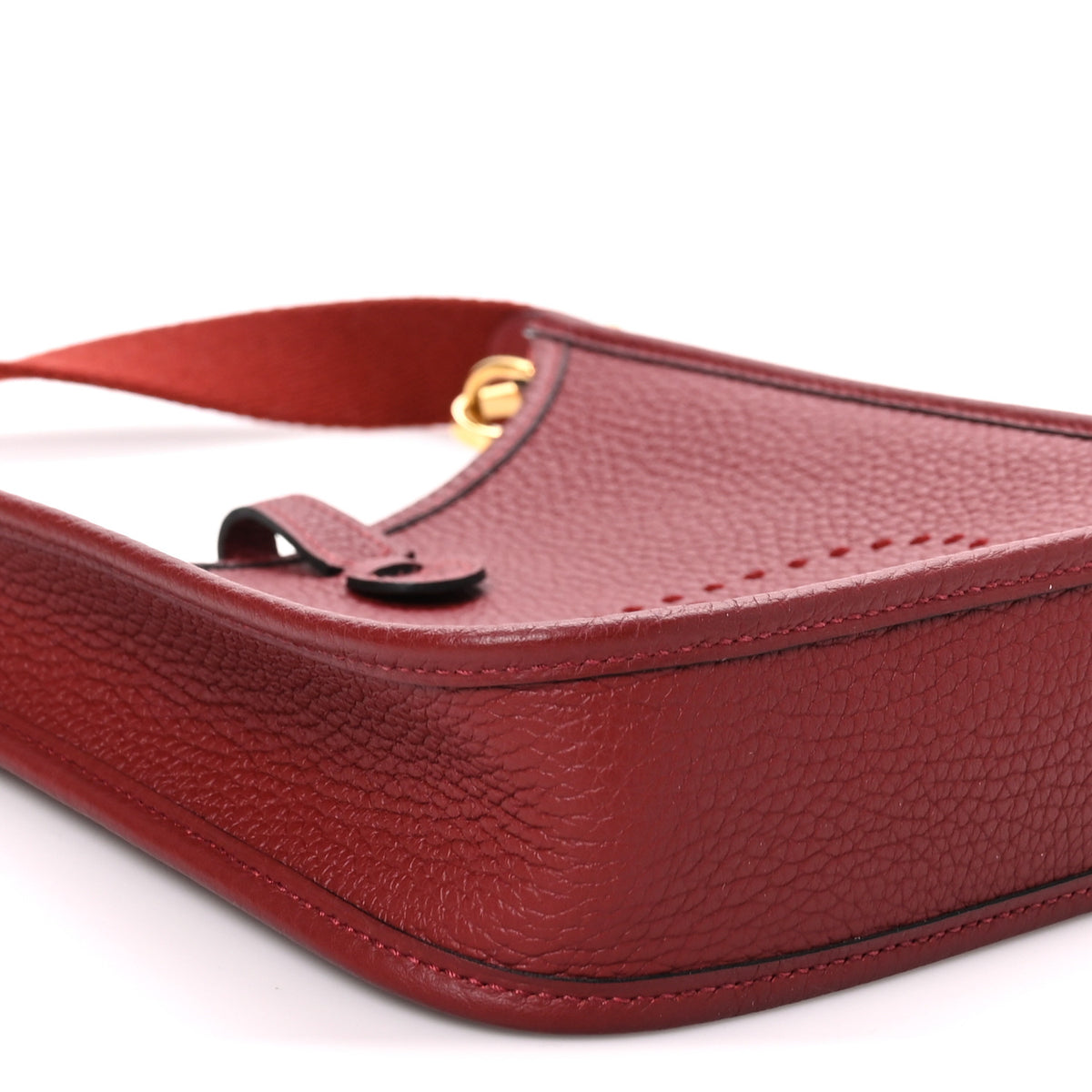 Hermes Taurillon Clemence Evelyne TPM Rouge H 9 of 10