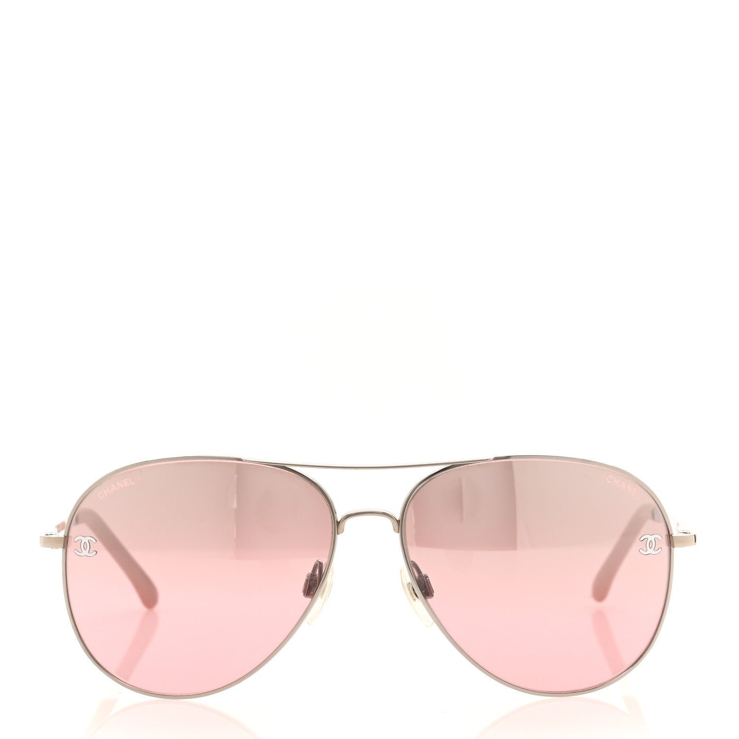 Chanel Metal Aviator CC Sunglasses 4189-T-Q Pink 2 of 7