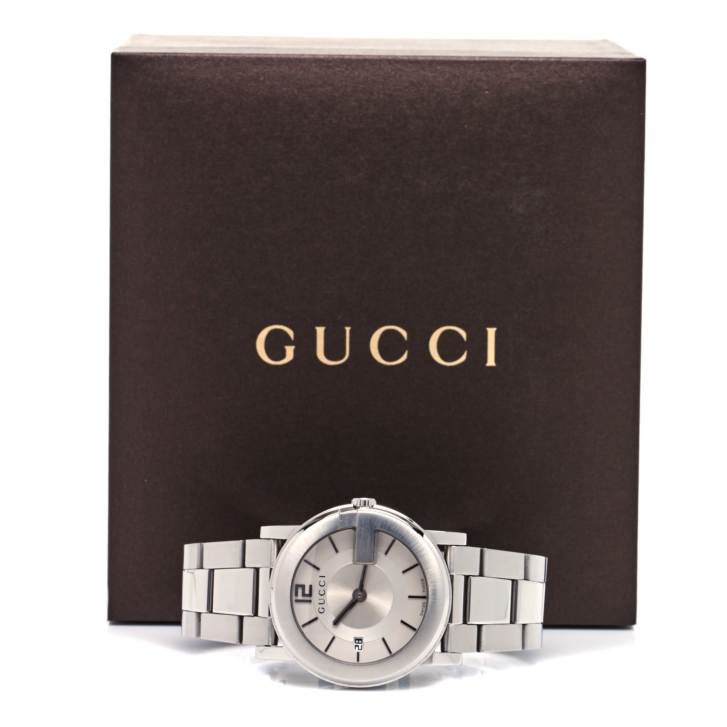 Gucci Stainless Steel 36mm G-Round Quartz Watch White 5 of 5