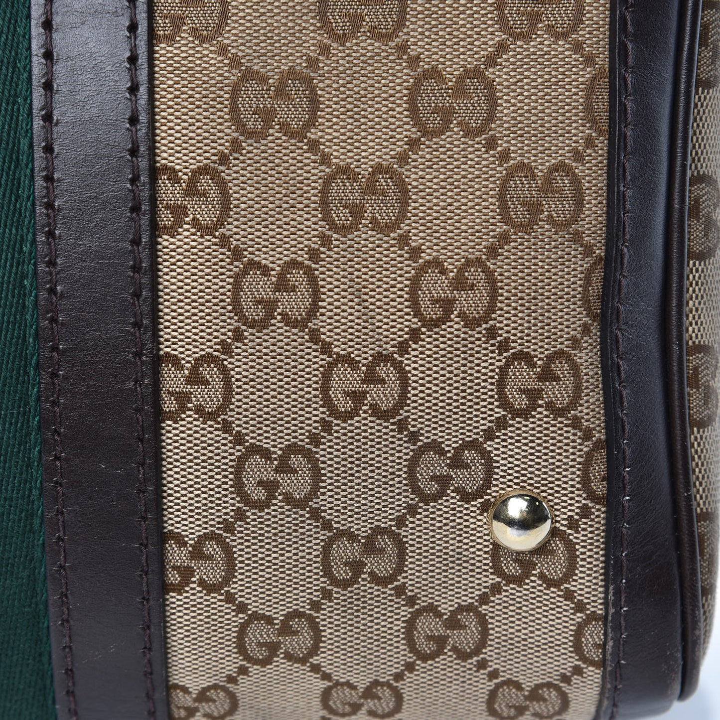 Monogram Vintage Web Medium Boston Dark Brown