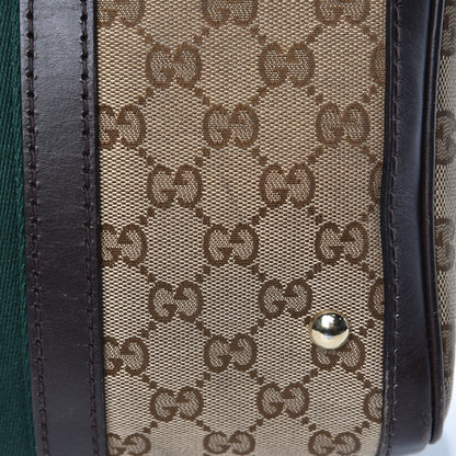 Gucci Monogram Vintage Web Medium Boston Dark Brown 18 of 19