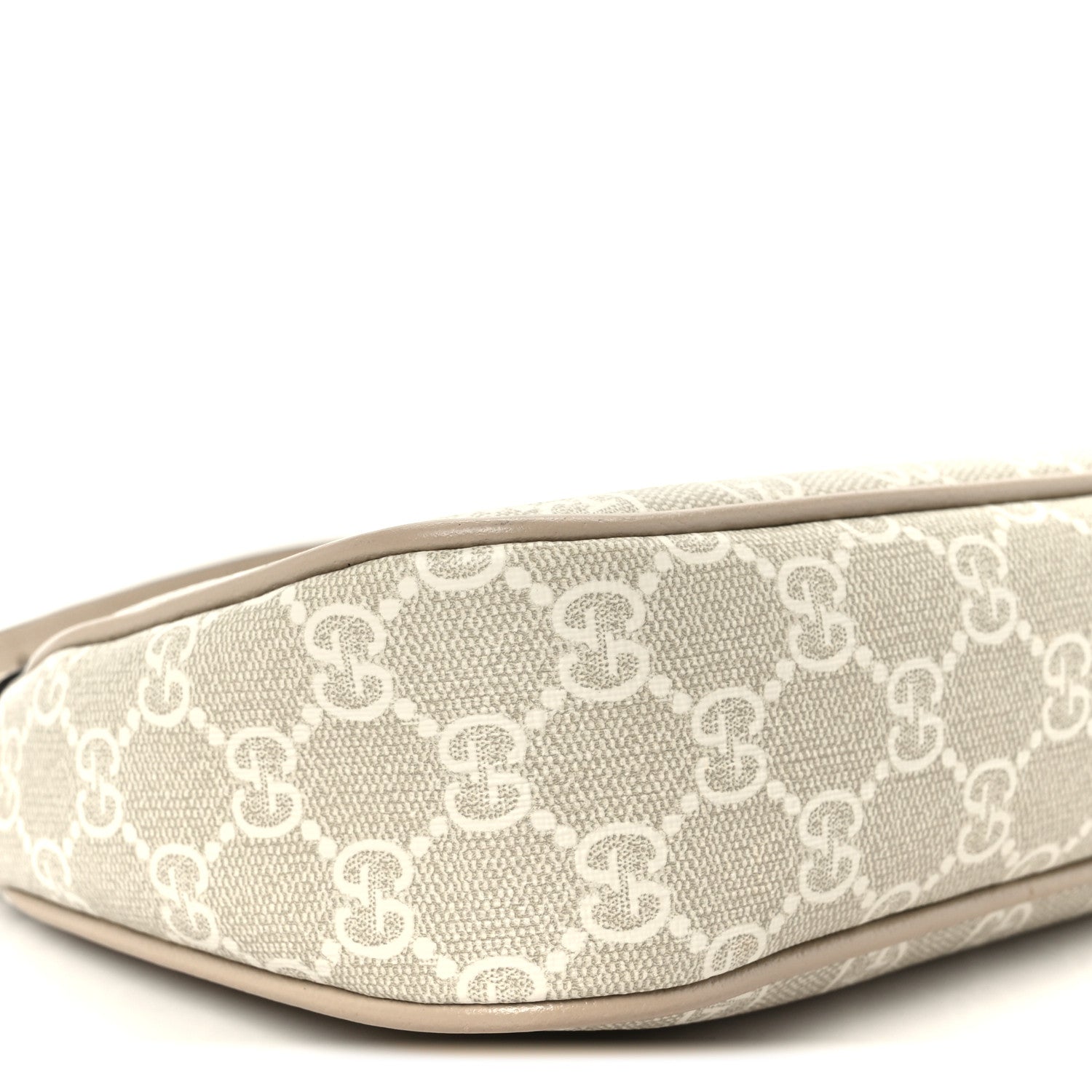 Gucci GG Supreme Monogram Textured Dollar Calfskin Small Ophidia Hobo Beige Mystic White Oatmeal 9 of 11