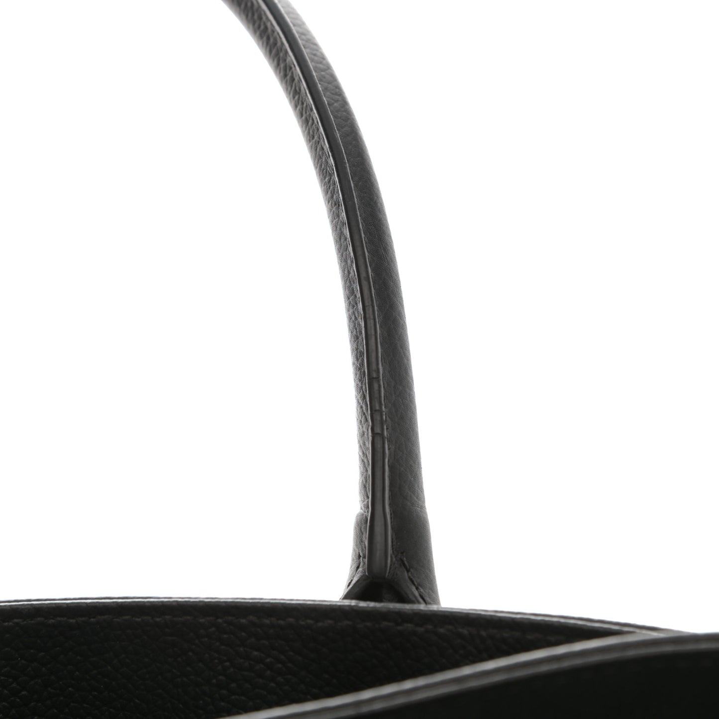 Calfskin Cerf Executive Shopper Tote Black