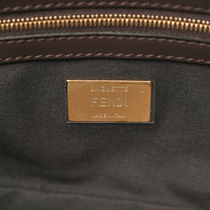 Fendi Fabric Jacquard FF 1974 Multipocket Baguette Tobacco Moro 6 of 12