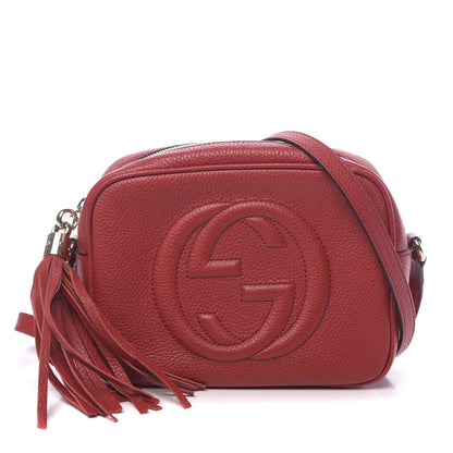 Gucci Pebbled Calfskin Small Soho Disco Bag Tabasco Red 1 of 11
