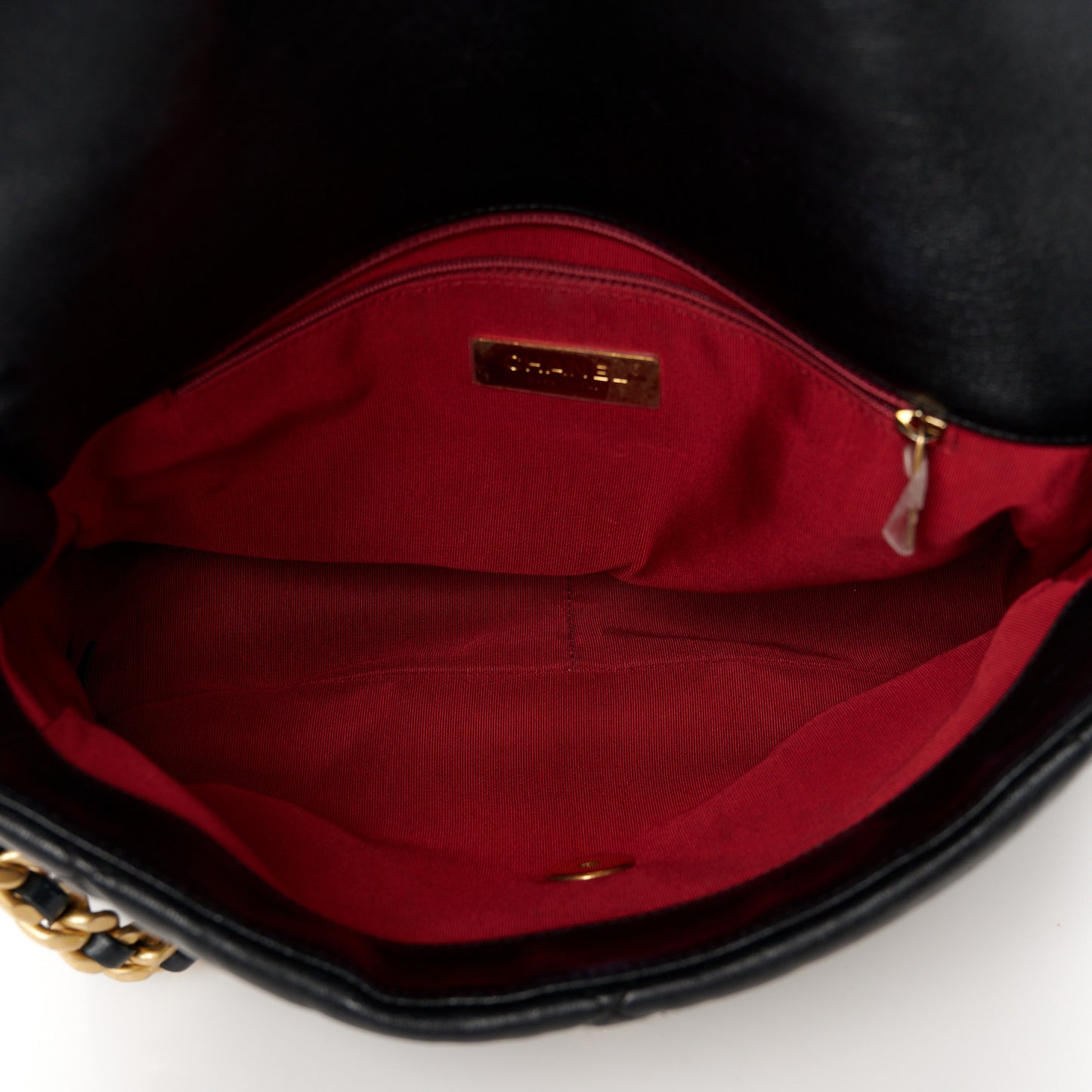 Lambskin Quilted Large Chanel 19 Flap Black