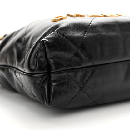 Chanel Shiny Calfskin Quilted Mini Chanel 22 Black 9 of 10