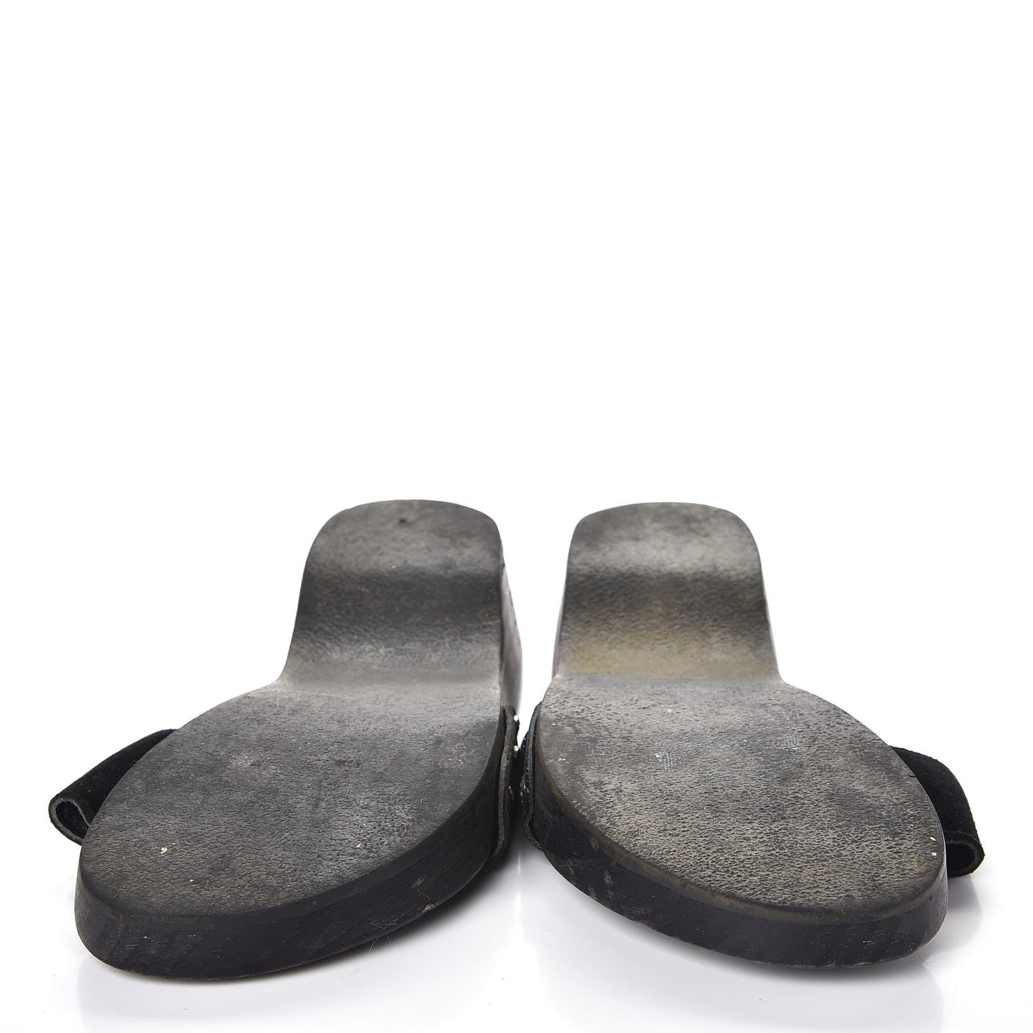 Chanel Suede CC Buckle Clogs 40 Black 5 of 11