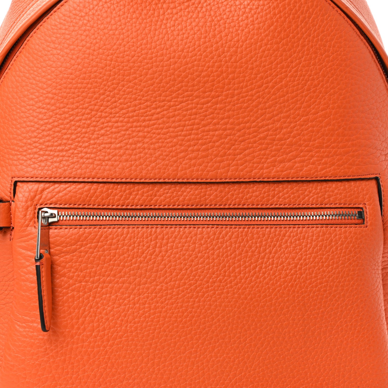 Mulberry Heavy Grain Calfskin Zipped Backpack Mandarin Orange 9 of 14