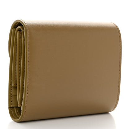 Celine Shiny Smooth Lambskin Small Triomphe Wallet Olive 3 of 8