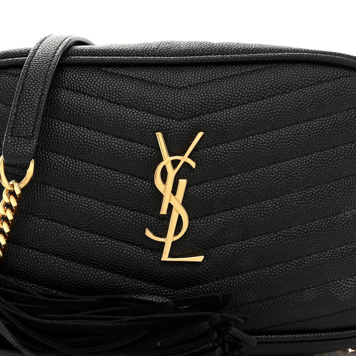 Grain De Poudre Matelasse Monogram Mini Lou Camera Bag Black