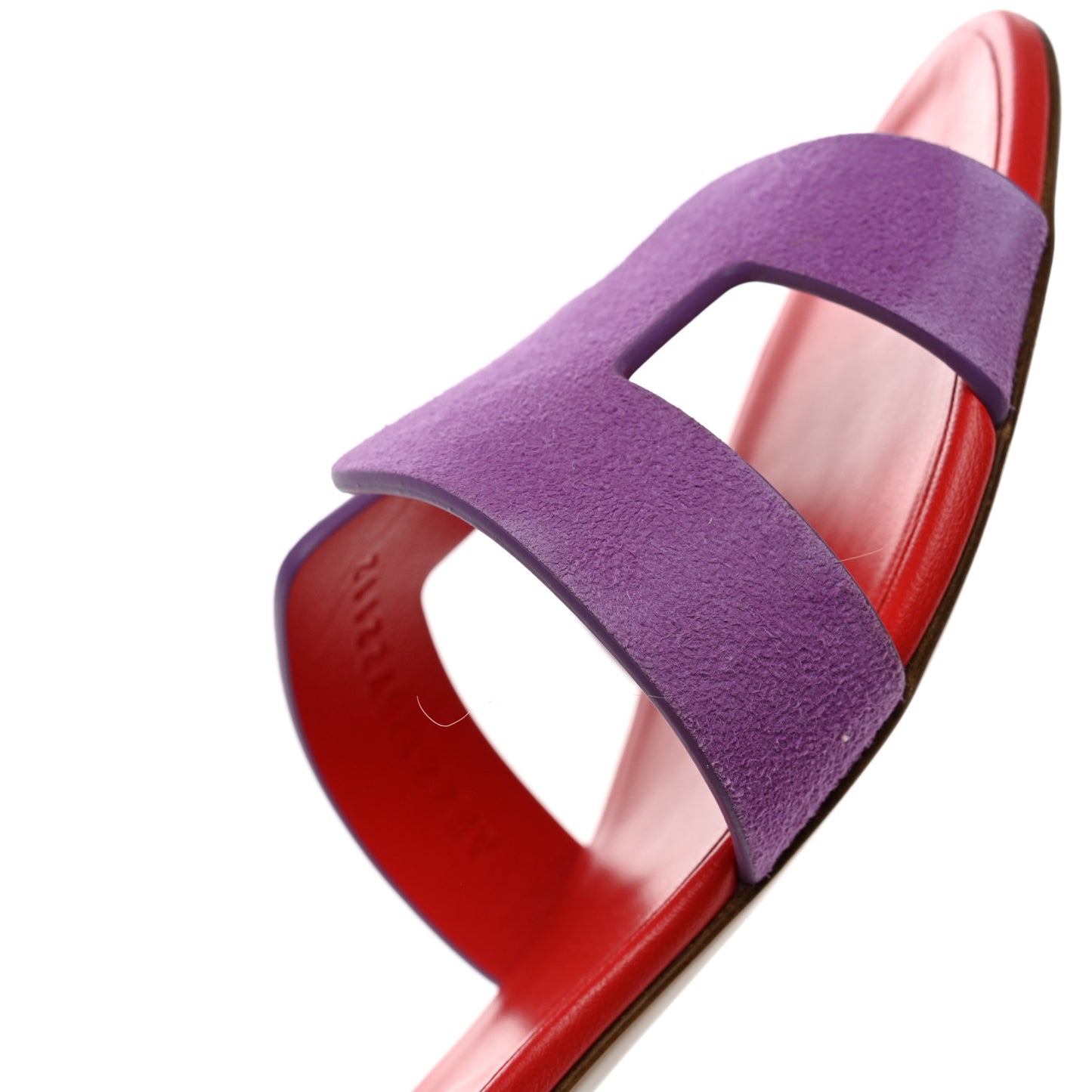 Suede Goatskin Oasis Sandals 39 Violet Parme