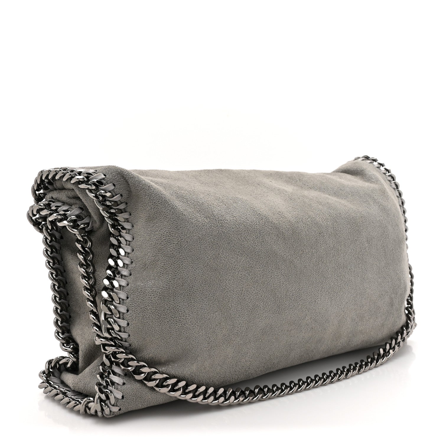 Stella McCartney Shaggy Deer Falabella Fold Over Tote Light Grey 3 of 9