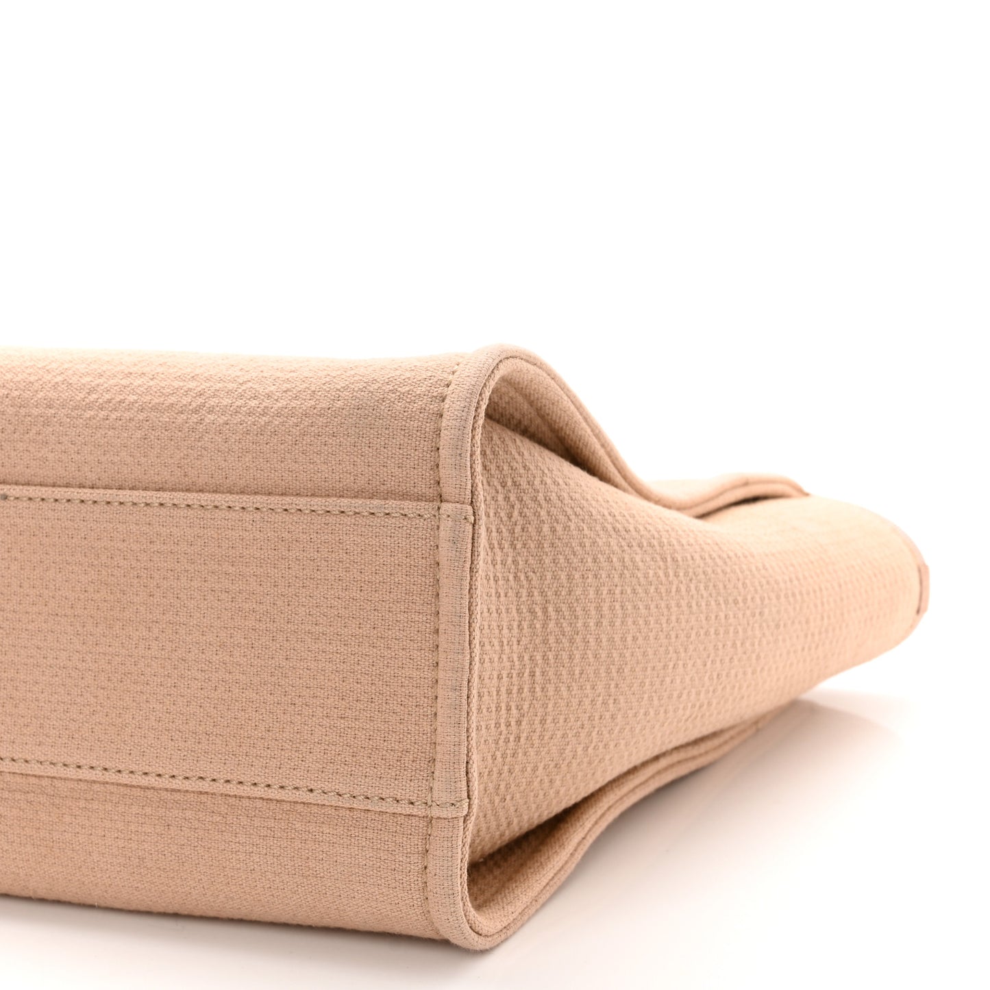Mixed Fibers Small Deauville Tote Beige