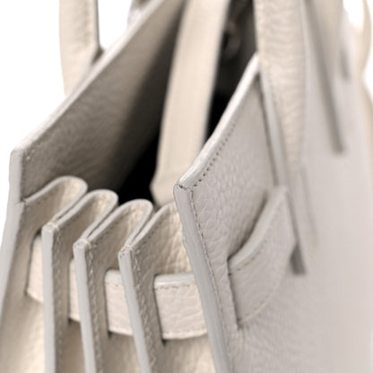 Saint Laurent Grained Calfskin Nano Sac de Jour Dove White 14 of 15